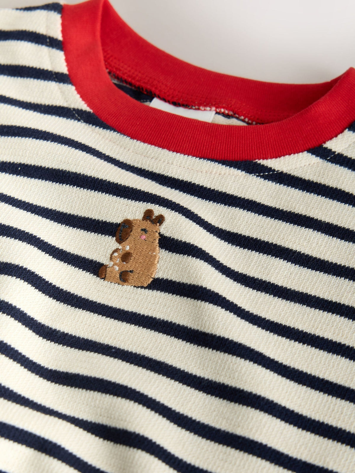 Navy Stripe Capybara Long Sleeve Cuffed Top (3mths-7yrs) - image 7