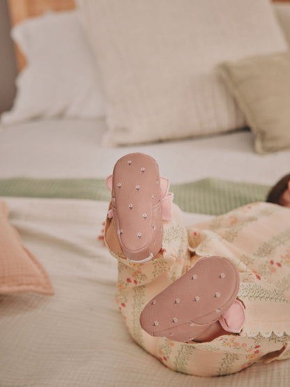 Pink Rust Baby Floral Print Boots (0-18mths) image 4