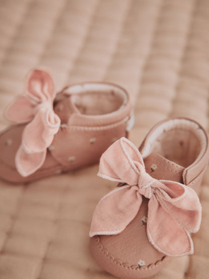 Pink Rust Baby Floral Print Boots (0-18mths) image 4
