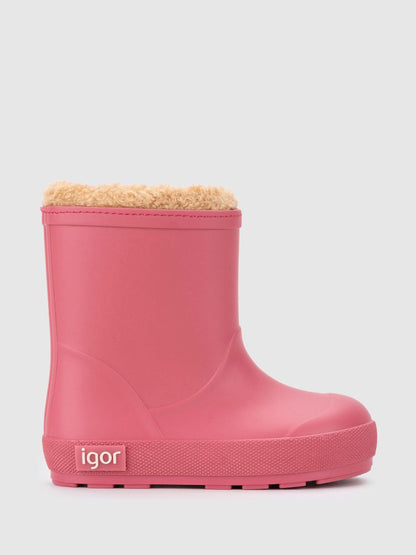 Igor Pink Yogi Faux Fur Warm Lined Wellies image 1