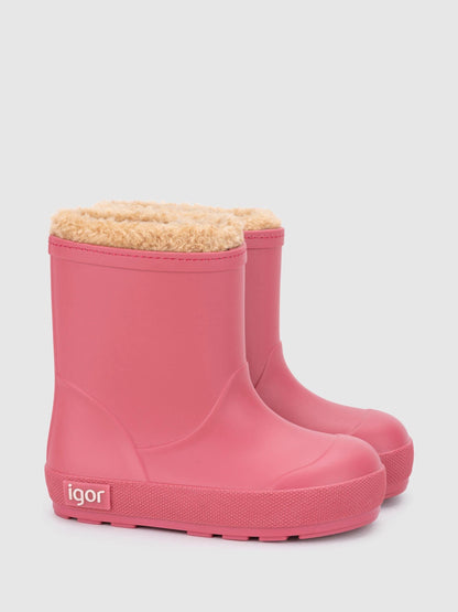 Igor Pink Yogi Faux Fur Warm Lined Wellies image 2