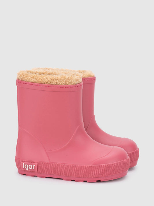 Igor Pink Yogi Faux Fur Warm Lined Wellies image 2