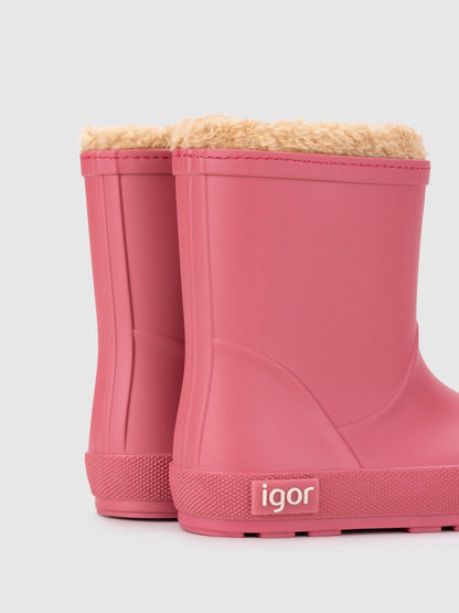 Igor Pink Yogi Faux Fur Warm Lined Wellies image 4