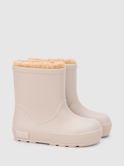 Igor Cream Yogi Faux Fur Warm Lined Wellies image 2
