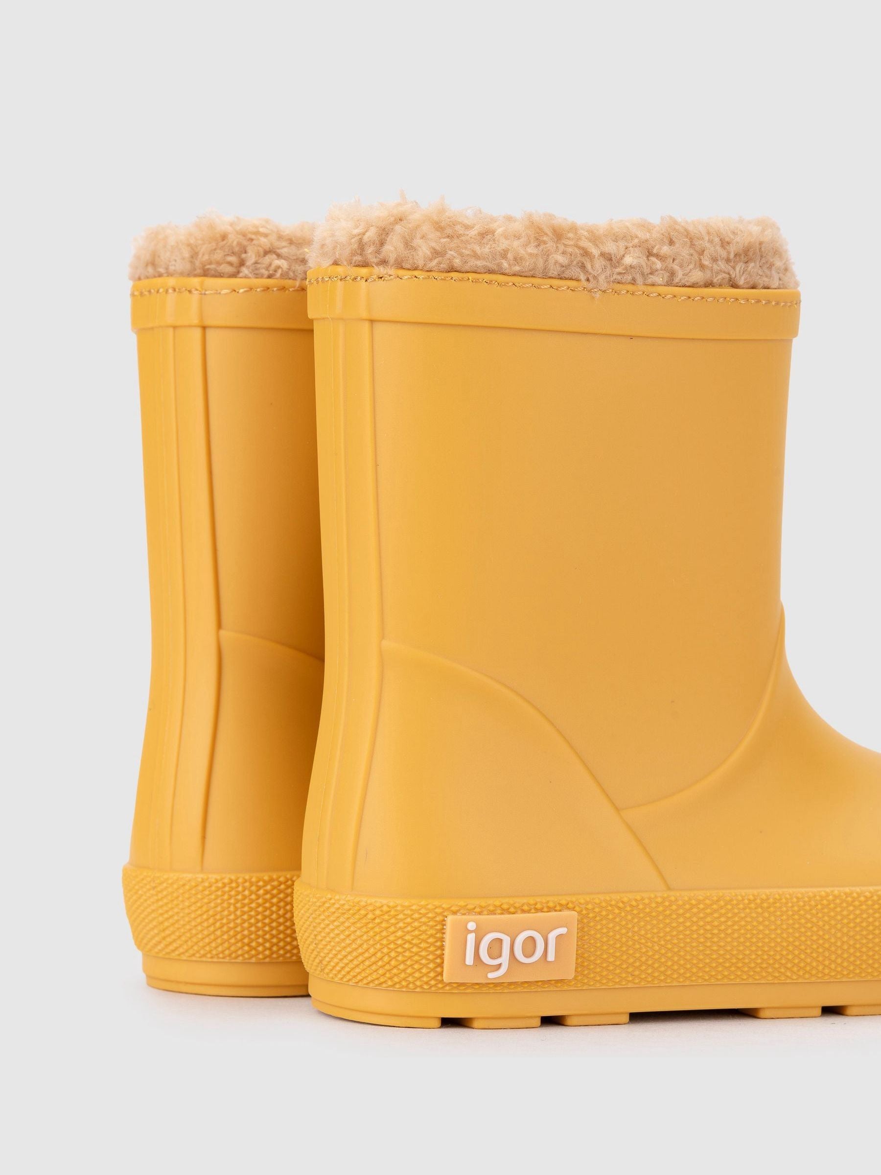 Igor Yellow Yogi Faux Fur Warm Lined Wellies image 4