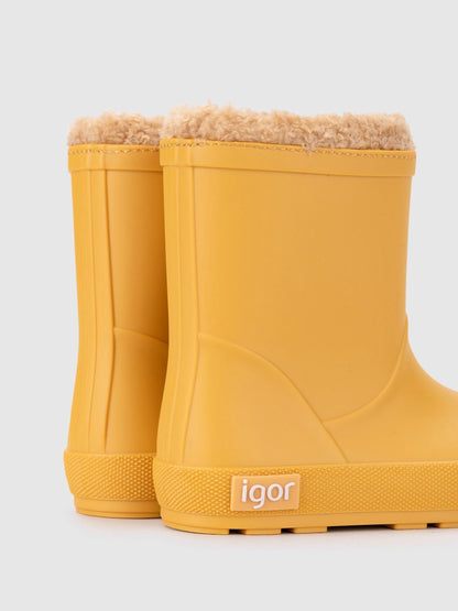 Igor Yellow Yogi Faux Fur Warm Lined Wellies image 4