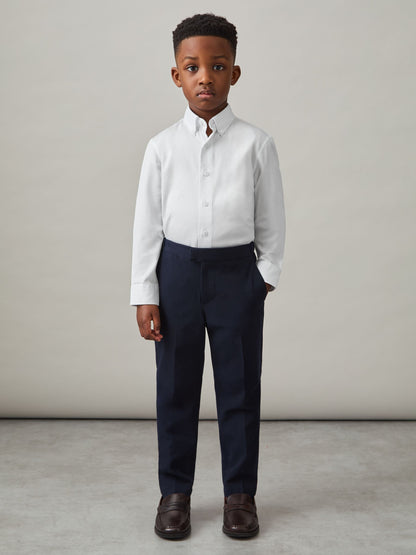 Dsiney Kidz - Reiss White Redknapp 3-9 yrs Cotton Slim-Fit Button-Down Shirt image 1