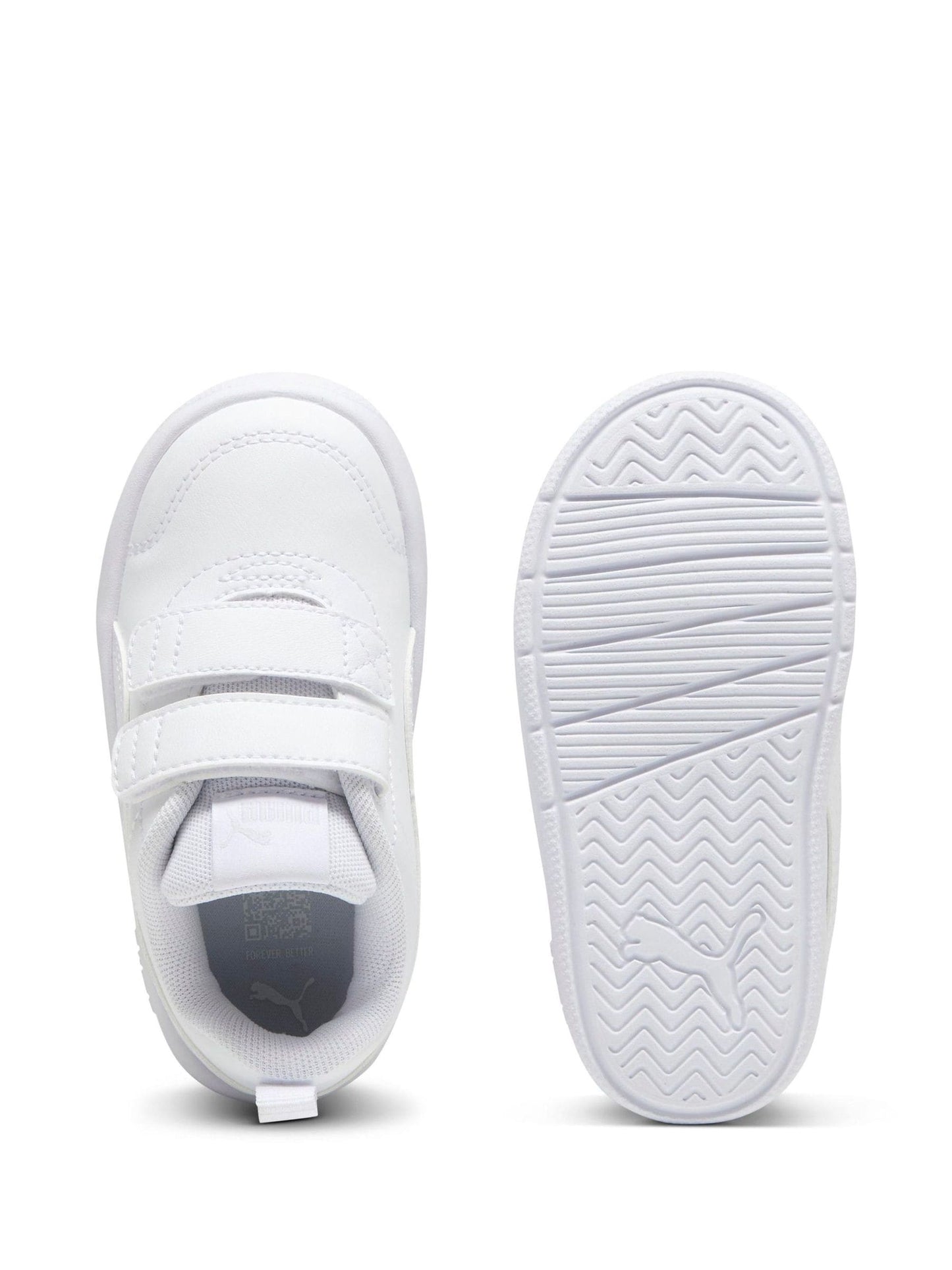 Puma White Courtflex V3 Baby Unisex Sneakers image 4