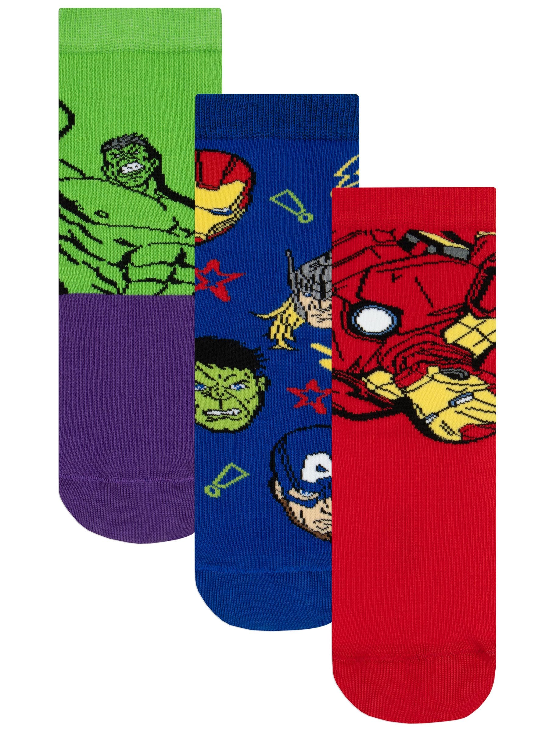 Dsiney Kidz - Character Blue Marvel Avengers Socks 3 Pack image 1
