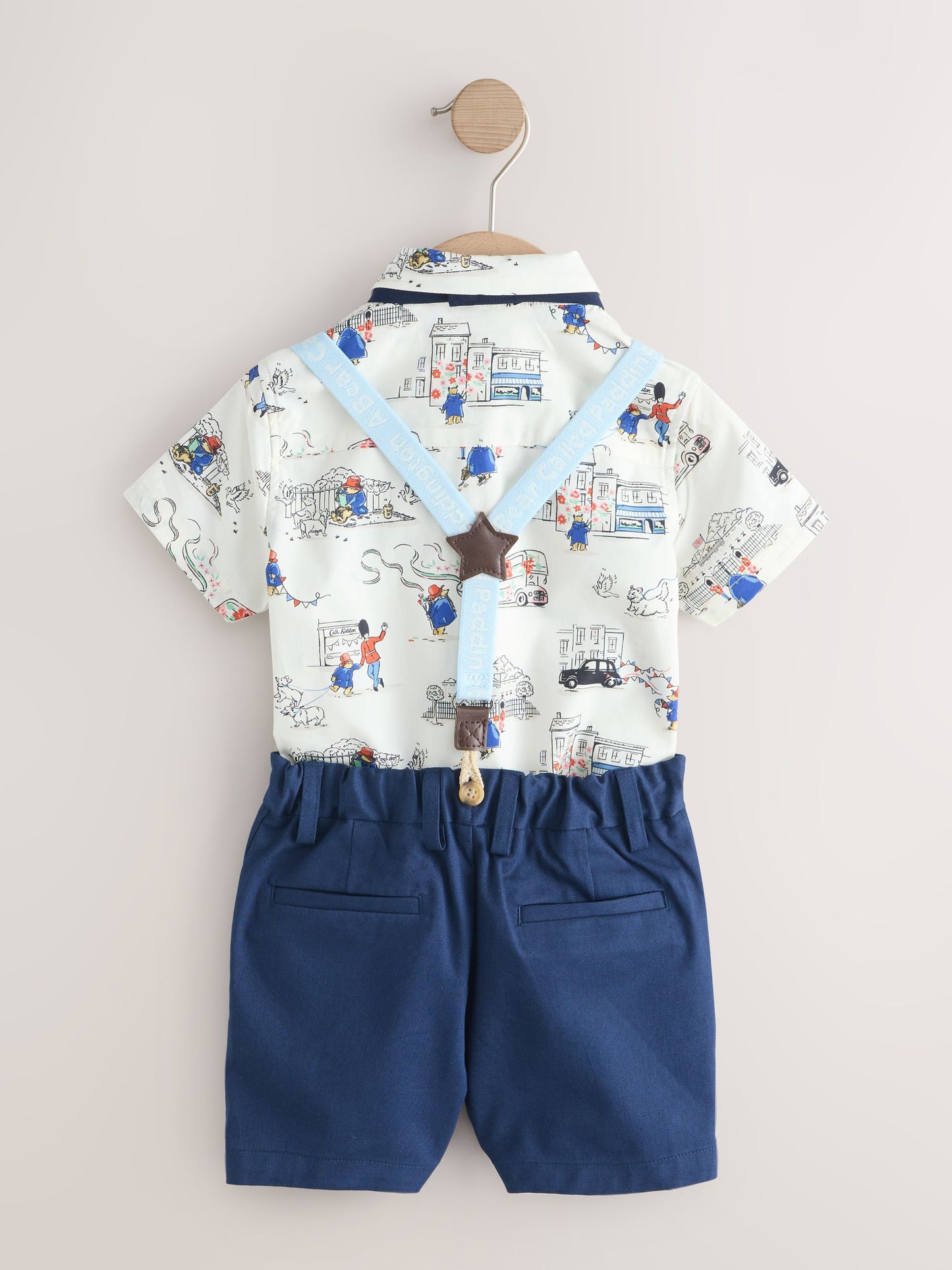 Blue/White Paddington Cath Kidston Shirt, Braces, Short & Bow Tie Set (3mths-7yrs) image 5