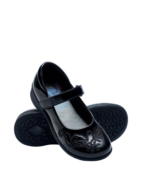 Character Black Disney Lilo And Stitch School Shoes image 1