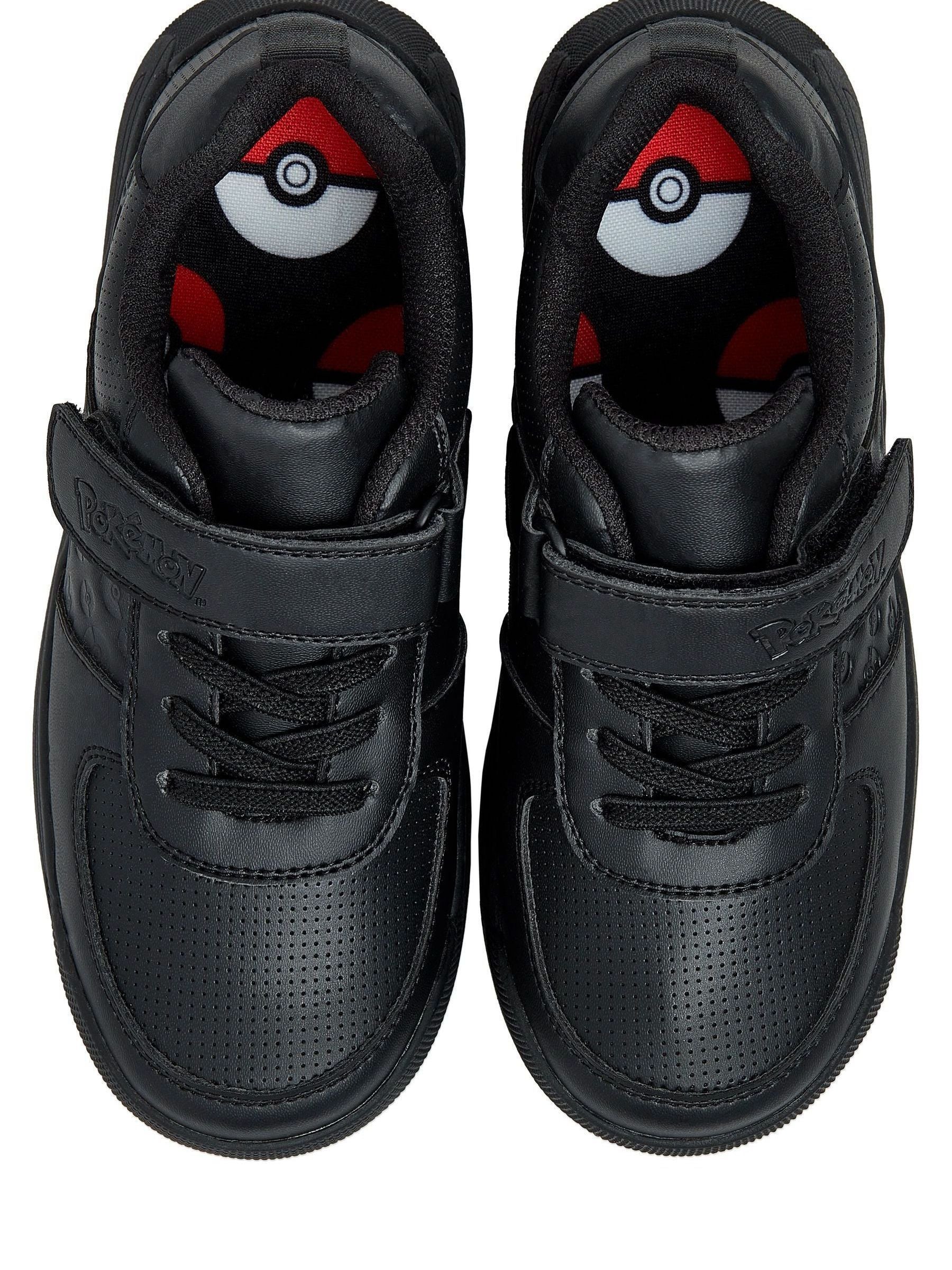 Character Black Pokemon Pokeball School Shoes image 2
