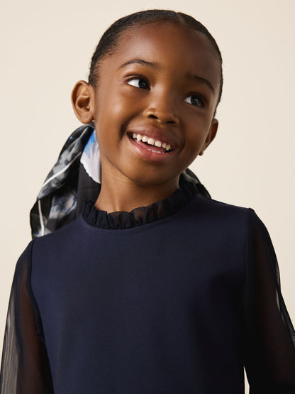 CERENE Navy Becca Pleated Ponte Dress - image 5
