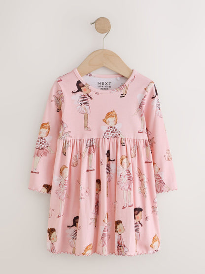 Dsiney Kidz - Pink Fairy Bunny Long Sleeve Ribbed Dress (3mths-7yrs) image 1