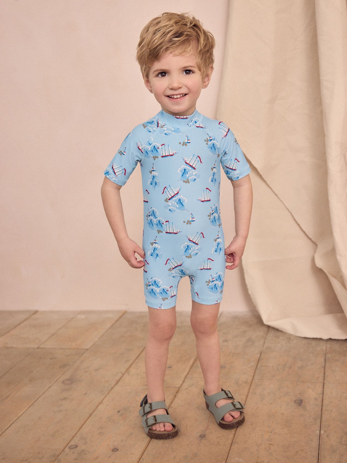 Blue Cath Kidston Sunsafe All-In-One Swimsuit (3mths-7yrs)