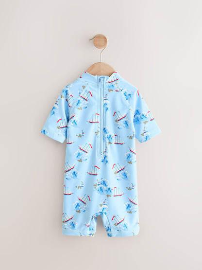 Blue Cath Kidston Sunsafe All-In-One Swimsuit (3mths-7yrs)
