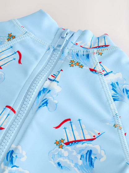 Blue Cath Kidston Sunsafe All-In-One Swimsuit (3mths-7yrs)