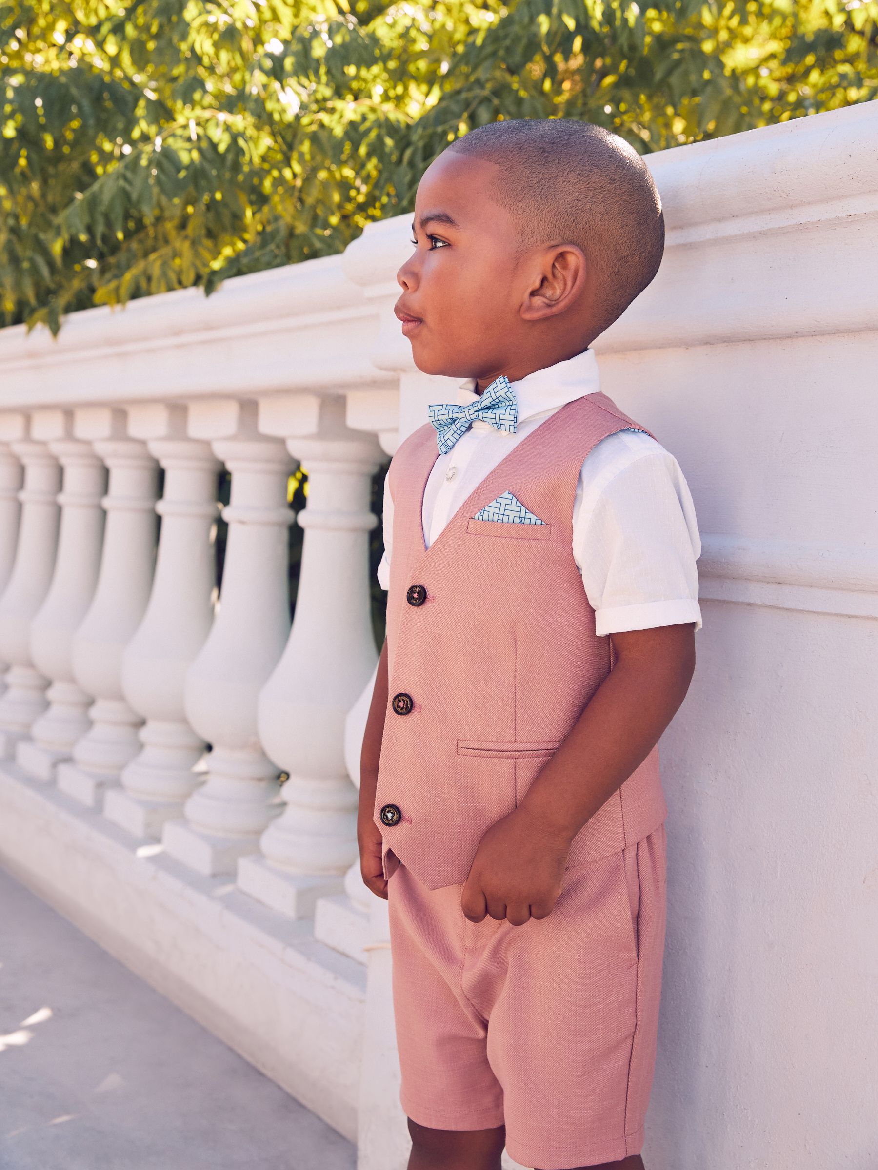 Baker by Ted Baker Pink Shirt Waistcoat and Shorts Set image 4