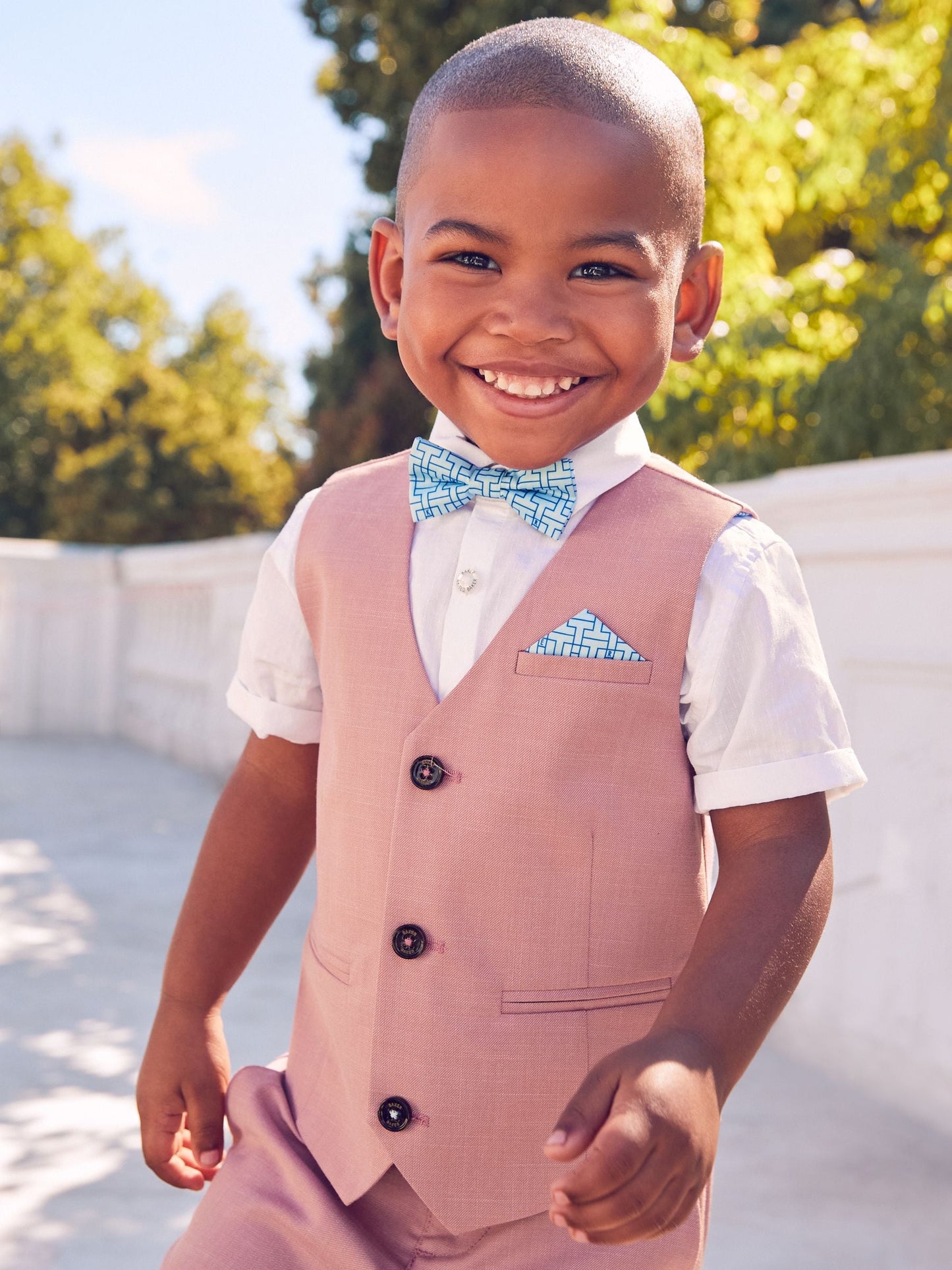 Baker by Ted Baker Pink Shirt Waistcoat and Shorts Set image 5