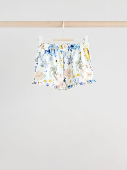 Blue/White Floral Baby Frill T-Shirt and Shorts Set 6 Piece (0mths-2yrs) image 6