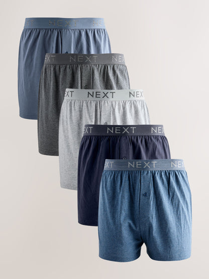 Dsiney Kidz - Blue/Grey 5 Pack Loose Cotton Rich Boxers image 1