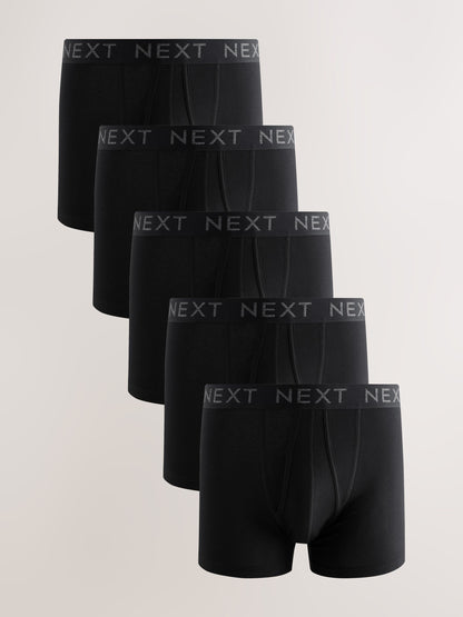 Dsiney Kidz - Black 5 Pack A-Front Cotton Rich Boxers image 1