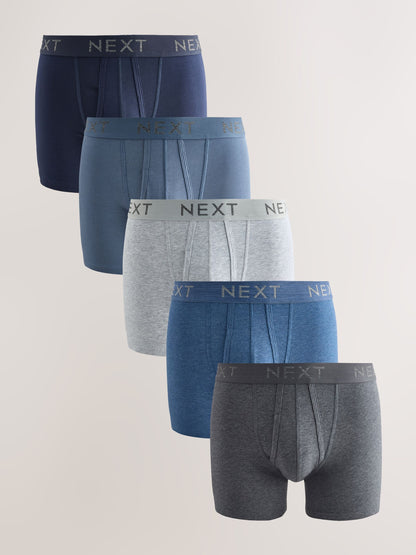 Dsiney Kidz - Blue/Grey/Black 5 Pack A Front Cotton Rich Boxers image 1