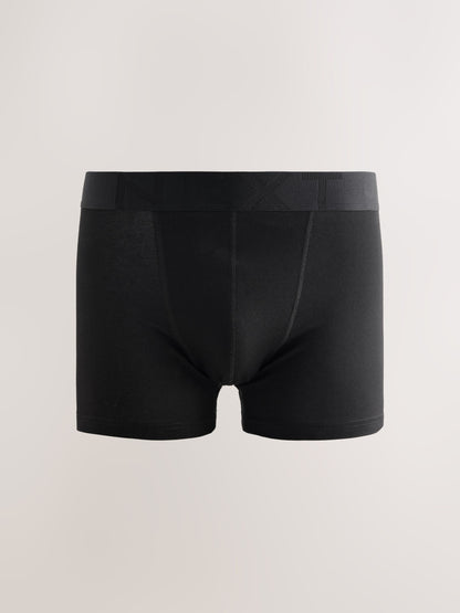 Dsiney Kidz - Black Waistband Trunk Cotton Rich Boxers 5 Pack image 4