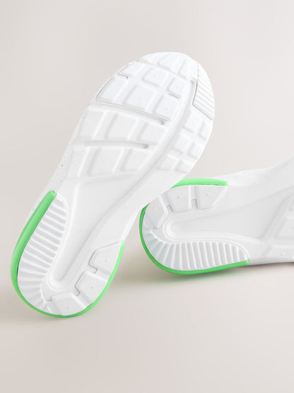 Dsiney Kidz - White Standard Fit (F) Minecraft Elastic Lace Trainers image 6