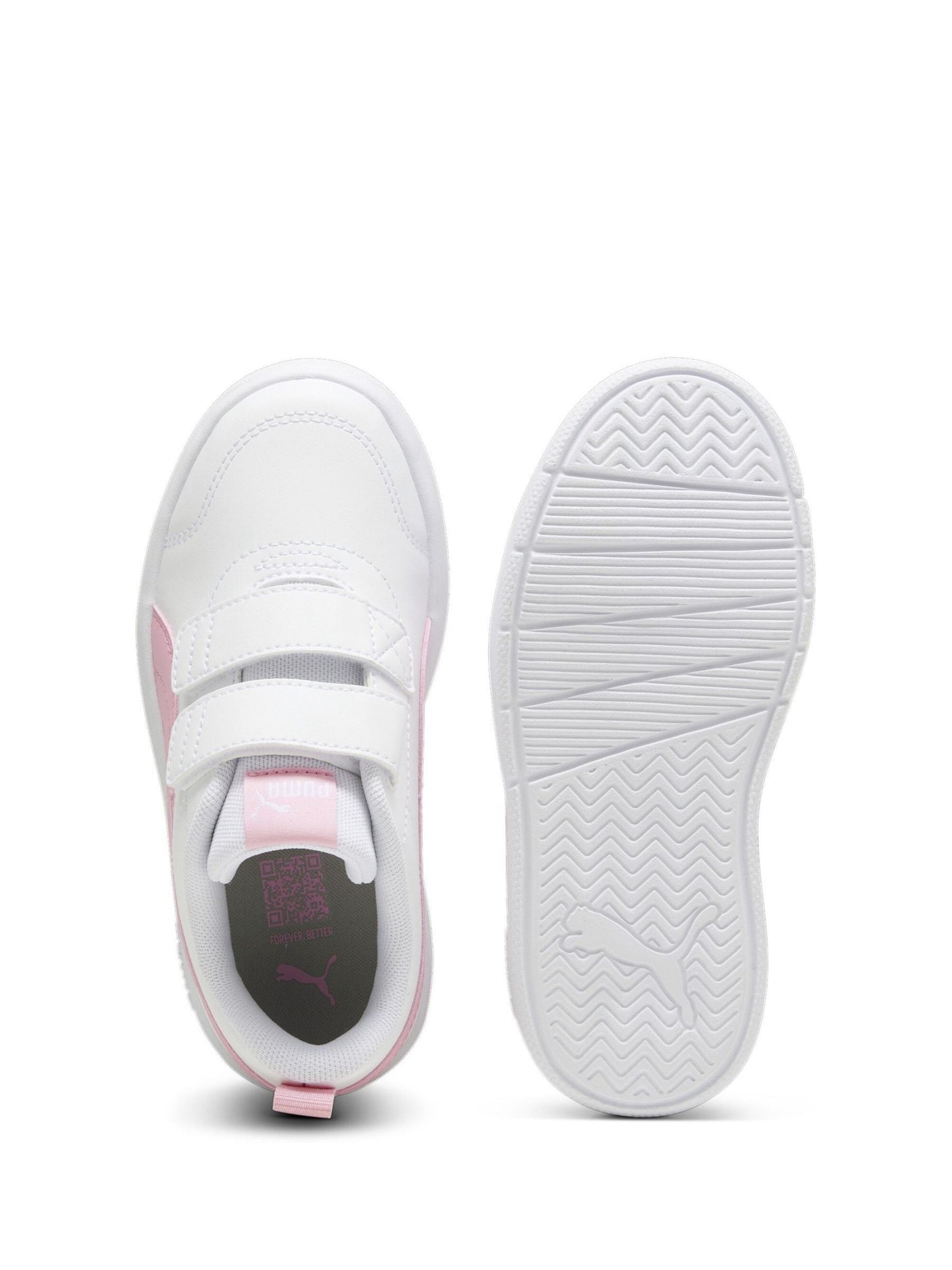 Puma White Courtflex V3 V Ps image 4