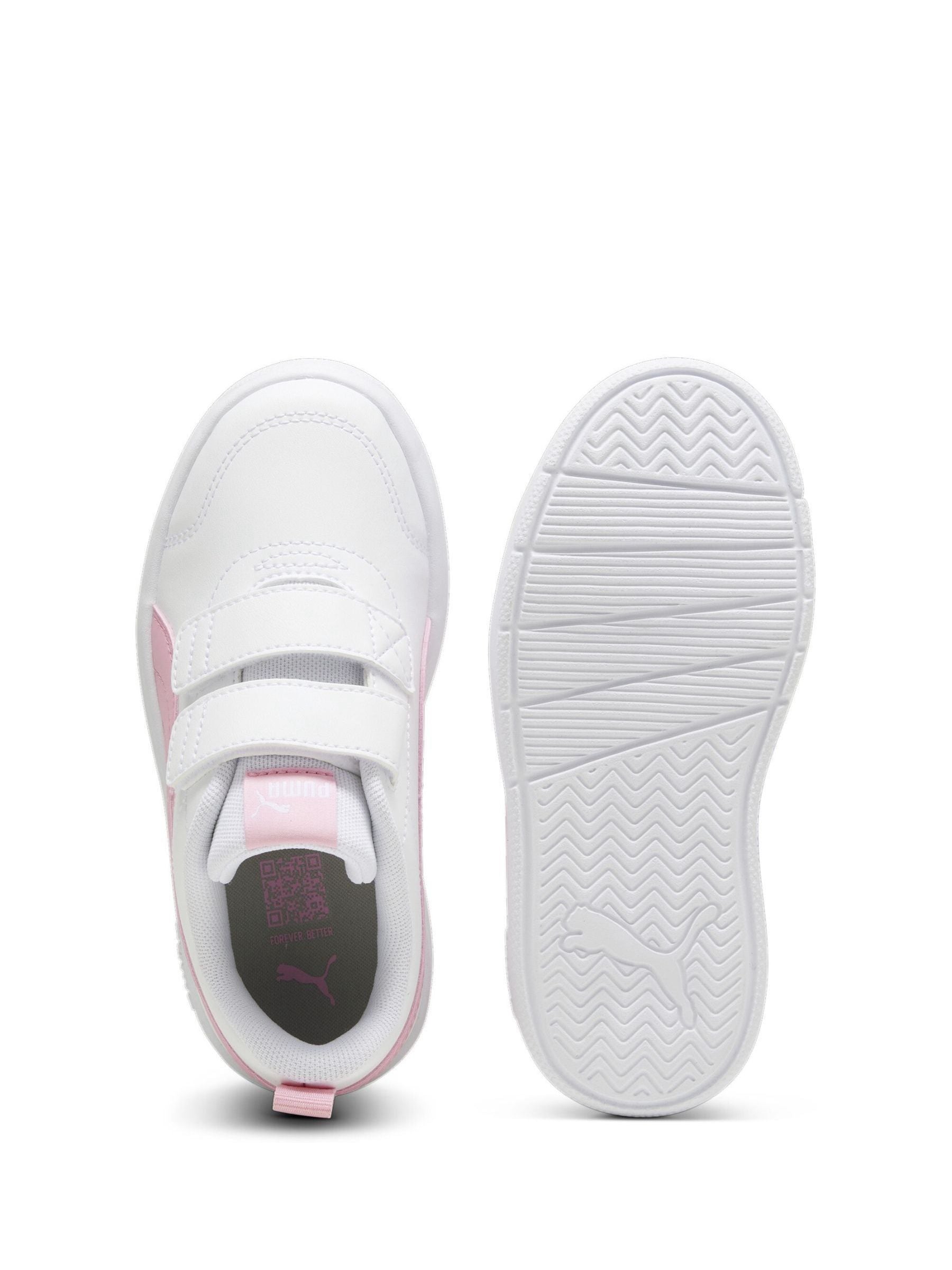Puma White Courtflex V3 V Ps image 4