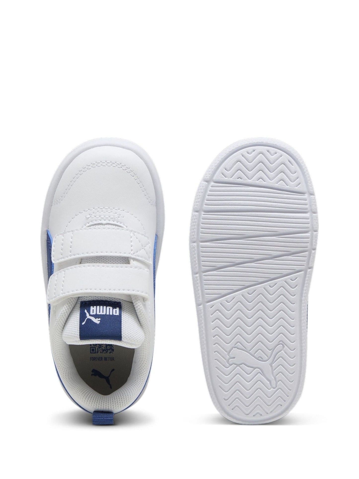 Puma White Off Courtflex V3 Baby Unisex Sneakers image 4