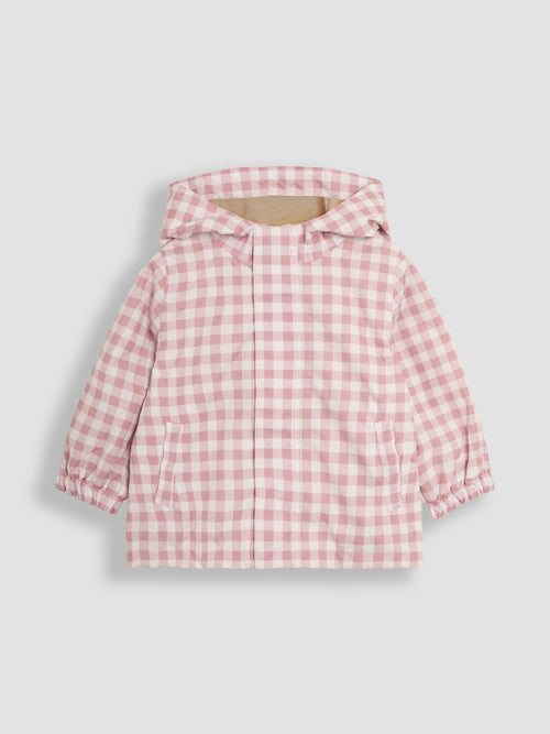 Dsiney Kidz - JoJo Maman Bébé Pink Gingham Hooded Jacket image 1