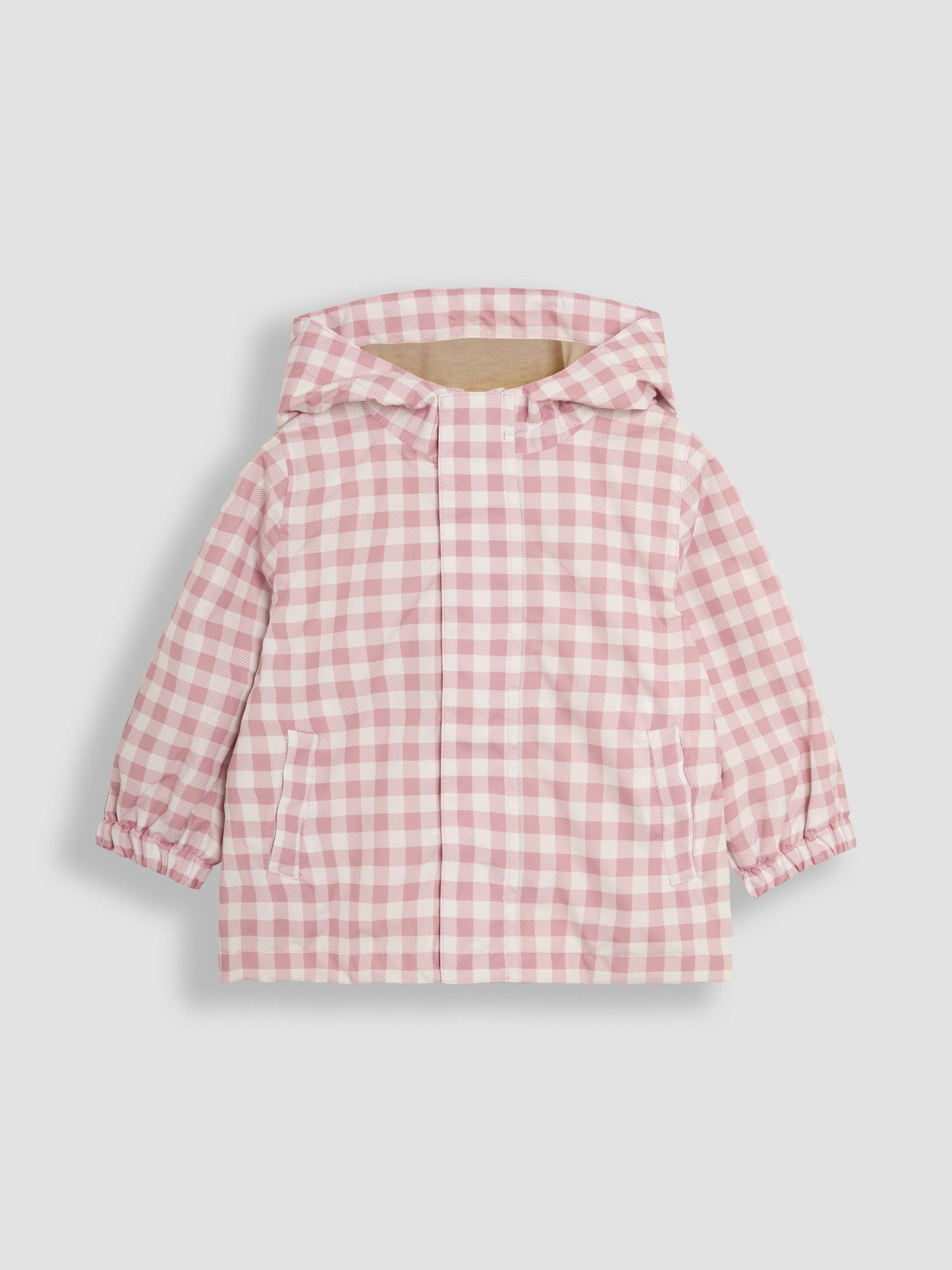 Dsiney Kidz - JoJo Maman Bébé Pink Gingham Hooded Jacket image 1