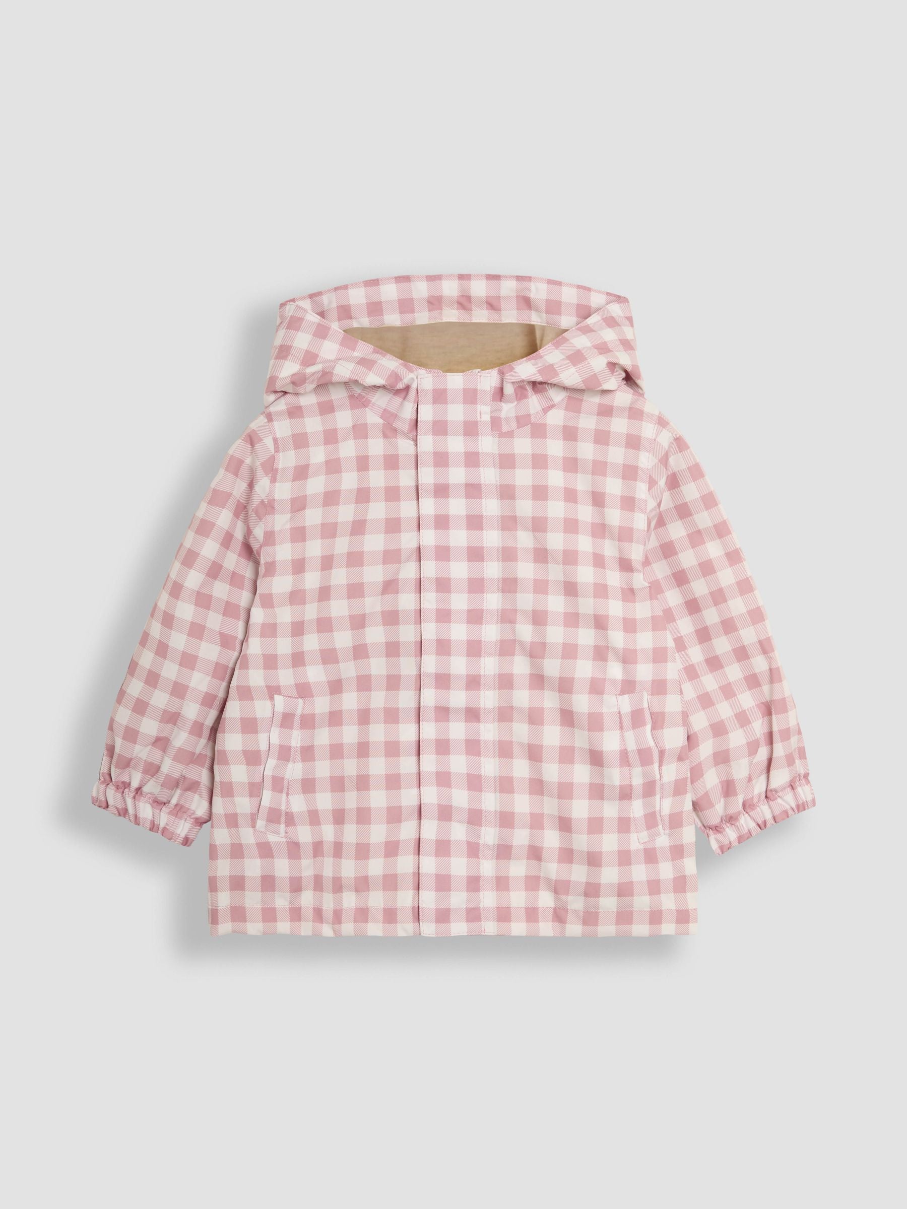 Dsiney Kidz - JoJo Maman Bébé Pink Gingham Hooded Jacket image 1