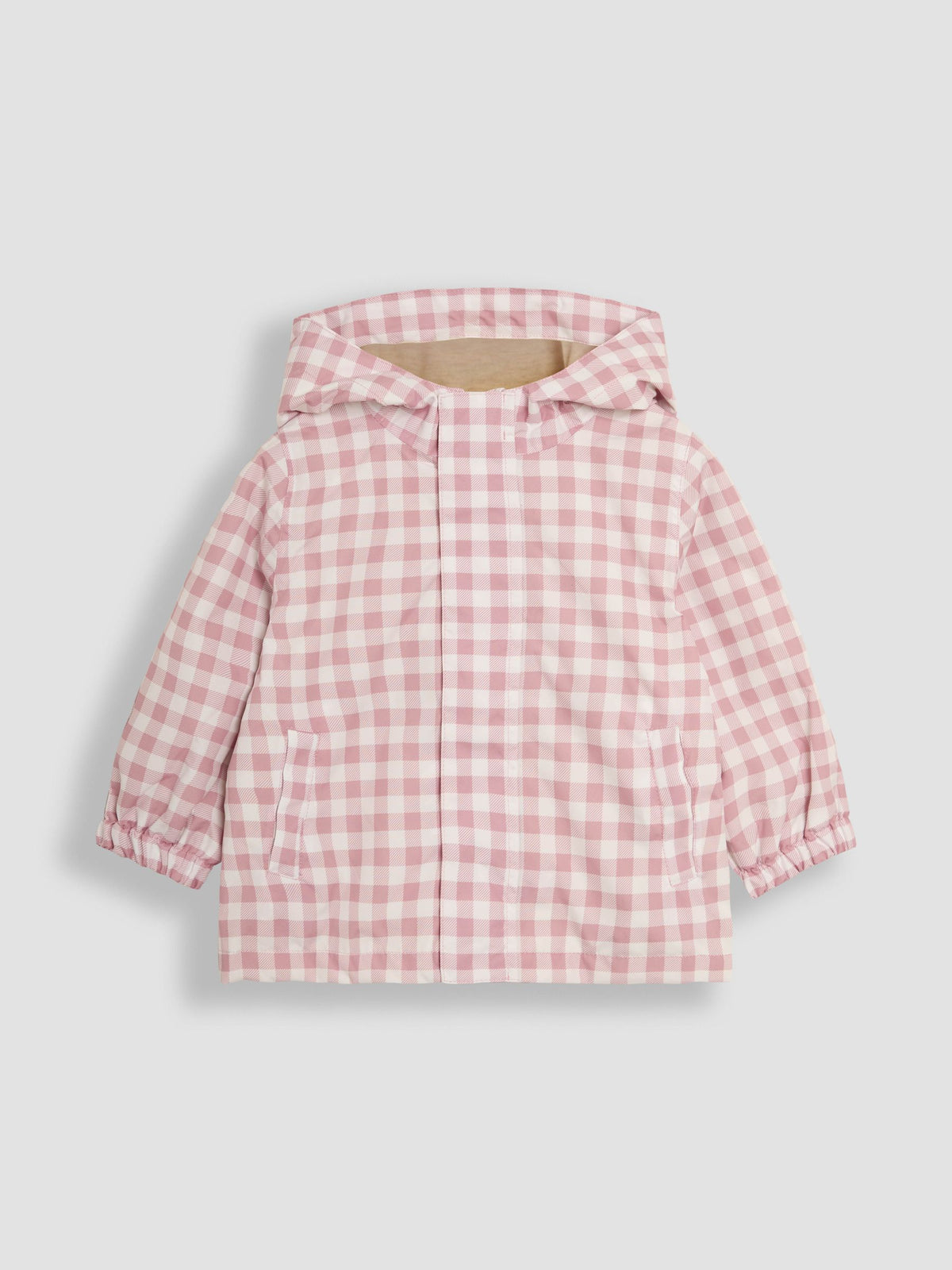 Dsiney Kidz - JoJo Maman Bébé Pink Gingham Hooded Jacket image 1