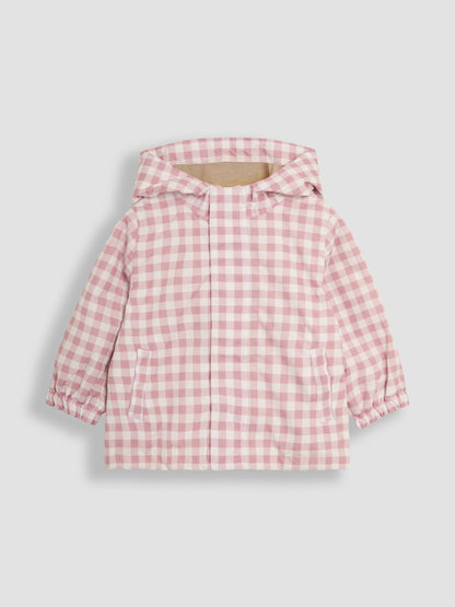 Dsiney Kidz - JoJo Maman Bébé Pink Gingham Hooded Jacket image 1