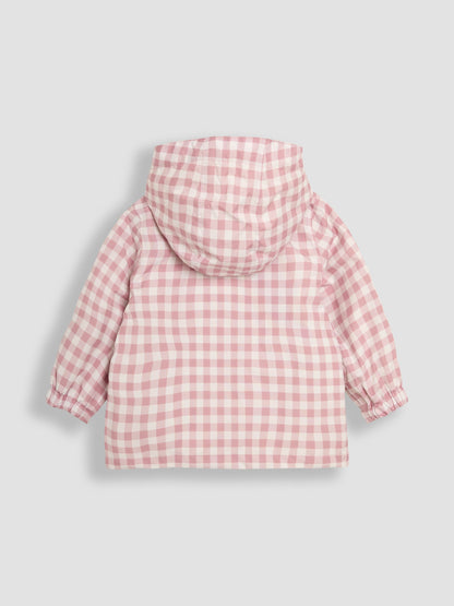 Dsiney Kidz - JoJo Maman Bébé Pink Gingham Hooded Jacket image 2