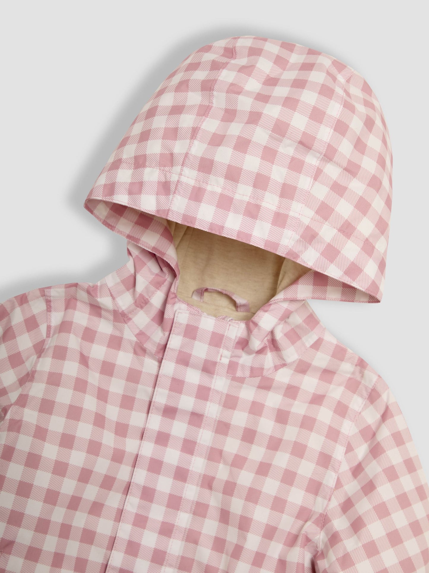 Dsiney Kidz - JoJo Maman Bébé Pink Gingham Hooded Jacket image 3