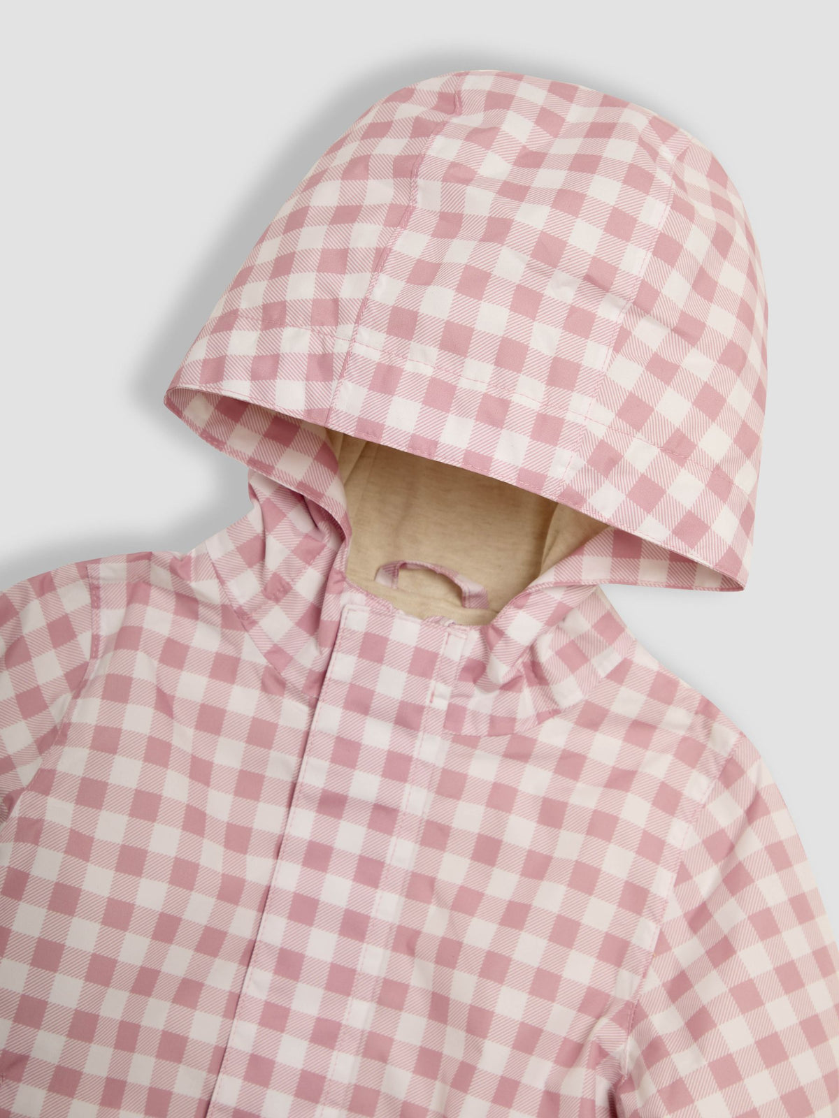 Dsiney Kidz - JoJo Maman Bébé Pink Gingham Hooded Jacket image 3