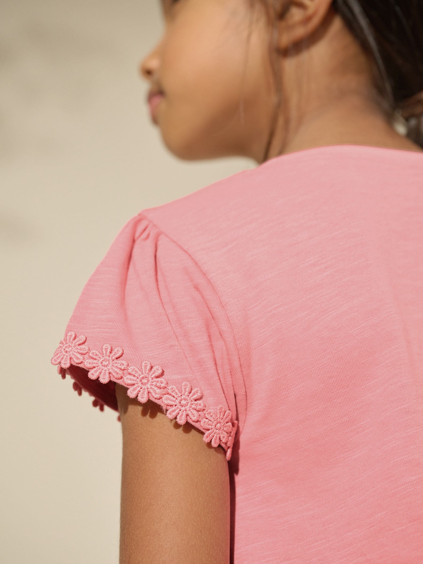 Dsiney Kidz - Blue/Pink/White Daisy Trim T-Shirts 3 Pack (12mths-16yrs) image 4