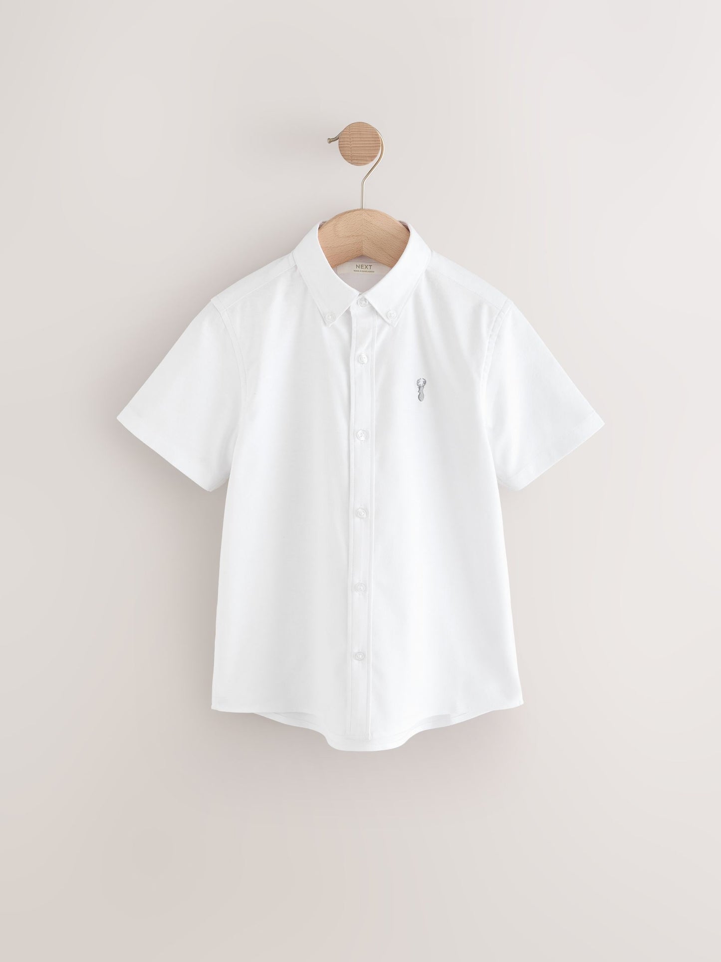 Dsiney Kidz - White/Blue Short Sleeve Cotton Rich Oxford Shirts 2 Pack (3-16yrs) image 4