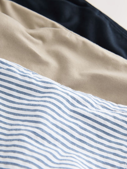 Dsiney Kidz - Navy/Stone/Ticking Stripe Chinos Shorts 3 Pack (3mths-7yrs) image 7