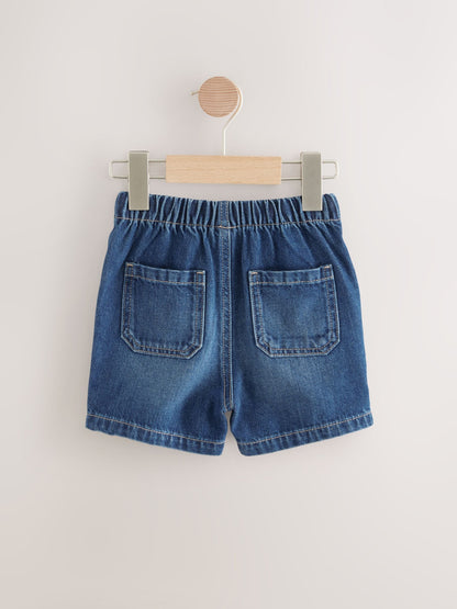 Dsiney Kidz - Dark Blue Pull On Loose Denim Shorts (3mths-7yrs) image 2
