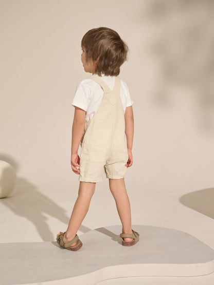 Ecru Linen Blend Dungarees (3mths-7yrs)