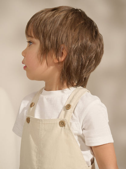 Ecru Linen Blend Dungarees (3mths-7yrs)