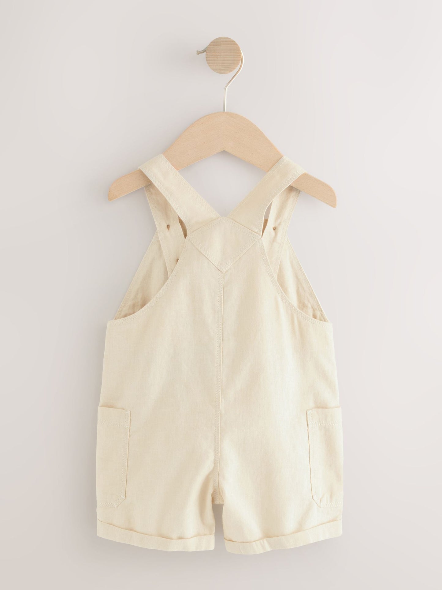 Ecru Linen Blend Dungarees (3mths-7yrs)