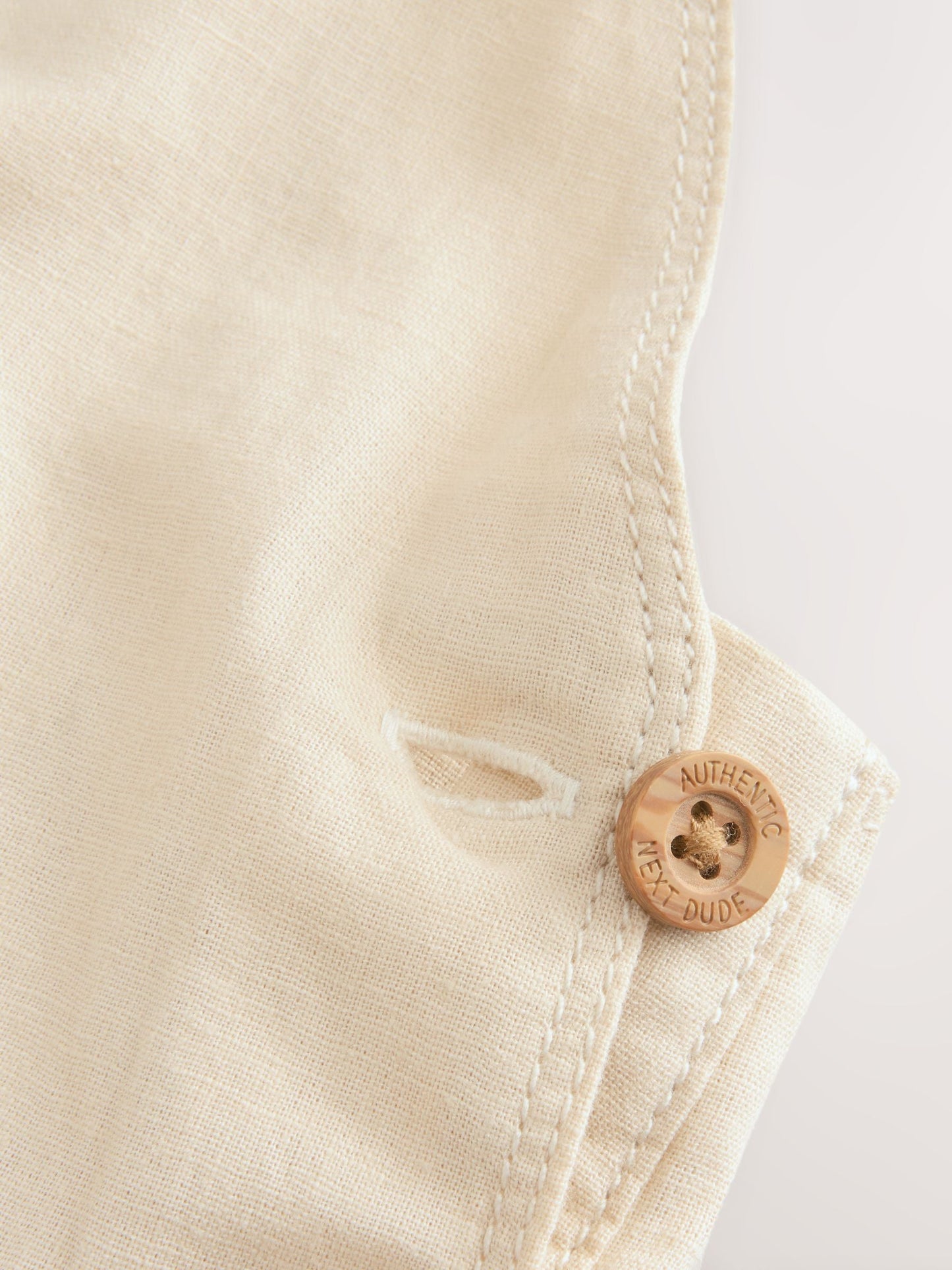 Ecru Linen Blend Dungarees (3mths-7yrs)