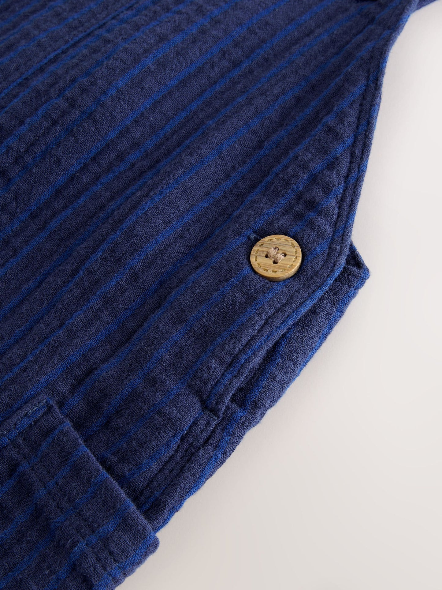 Navy Stripe Soft Textured 100% Cotton Dungarees (3mths-7yrs)