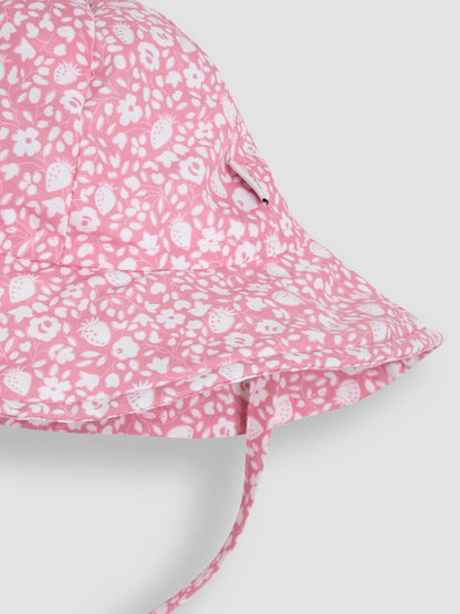 JoJo Maman Bébé Floral Strawberry Floppy Swim Hat image 3
